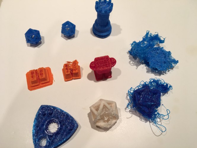 Mostly failed prints.